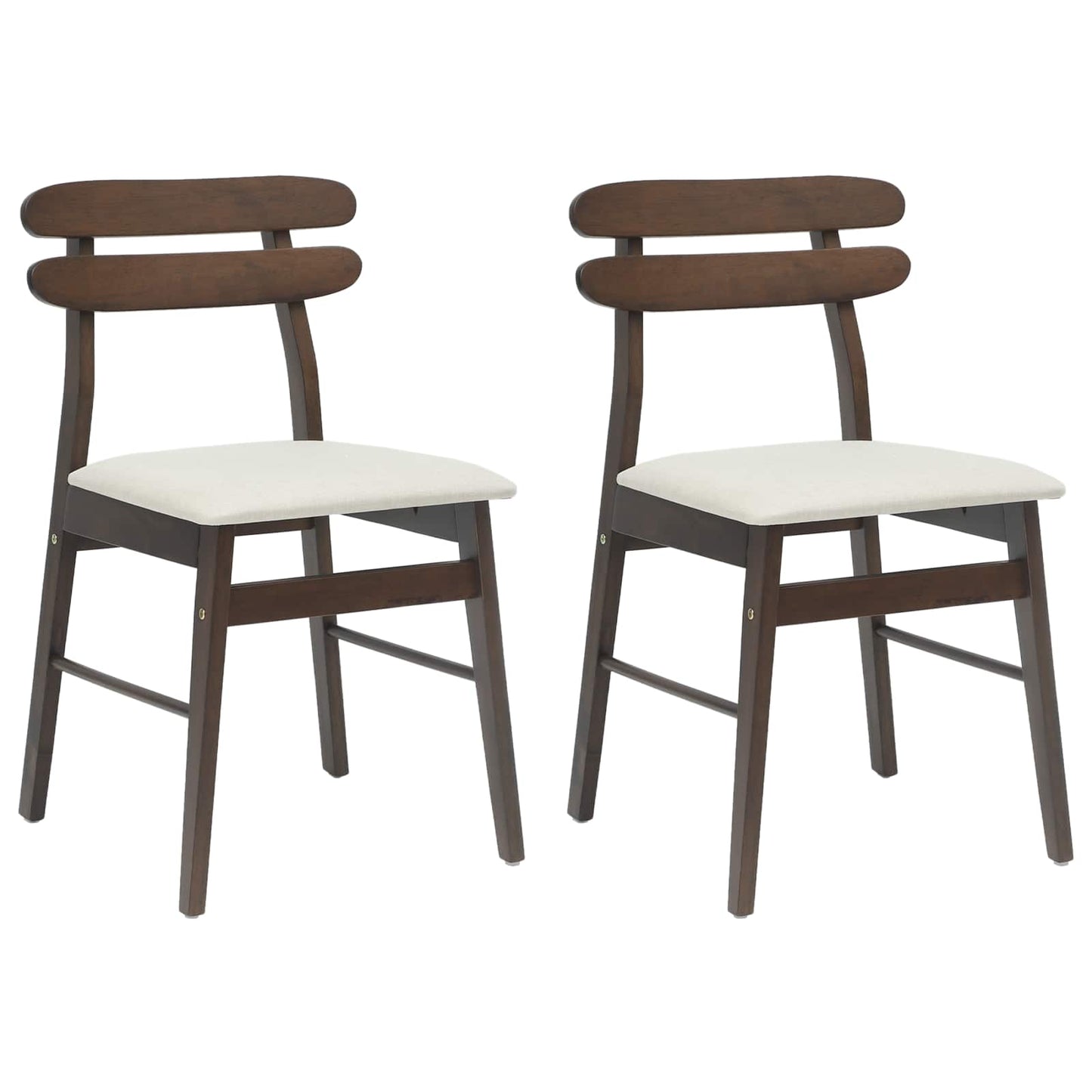 Sedia da pranzo 2 pcs Marrone chiaro e chiaro