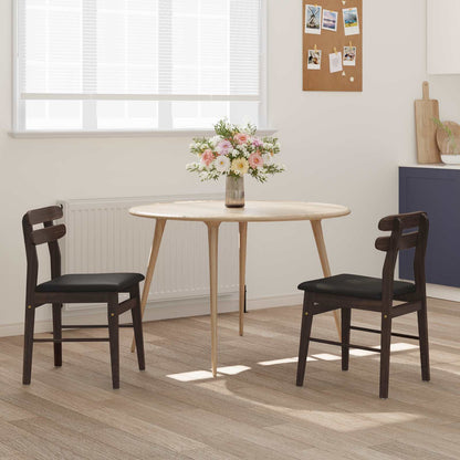 Sedia da pranzo 2 pz Legno di gomma solido