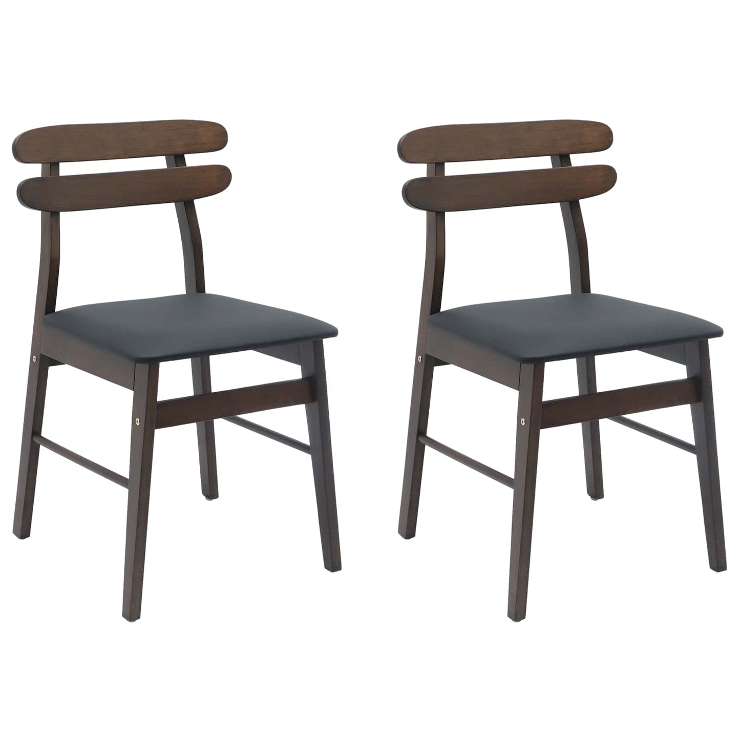 Sedia da pranzo 2 pz Legno di gomma solido