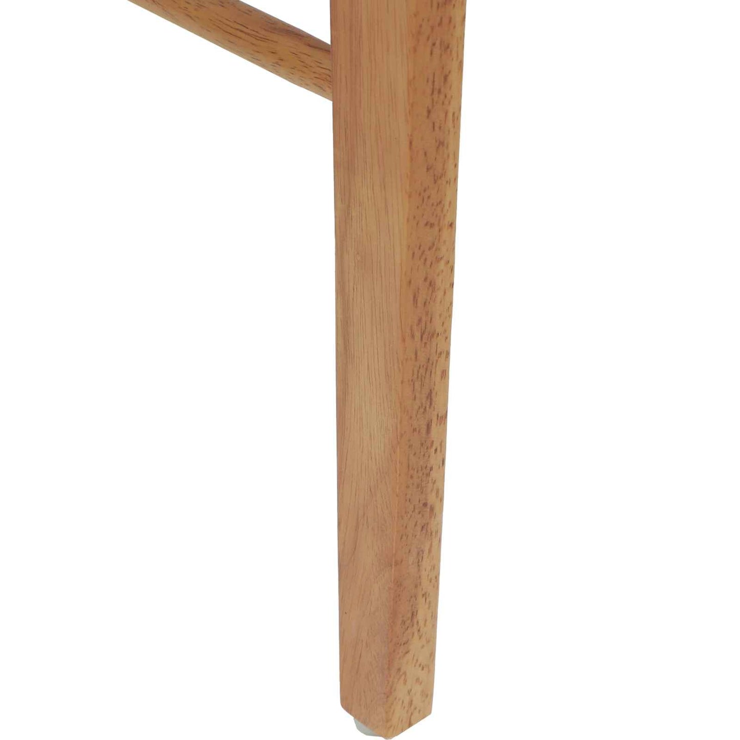 Sedia da pranzo 2 pz Legno di gomma solido Naturale e chiaro