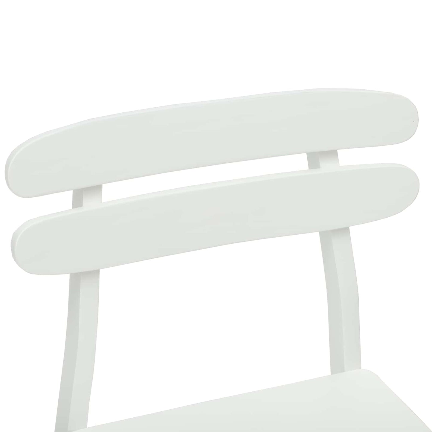 Sedia da pranzo 2 pcs Bianco Legno di gomma solido