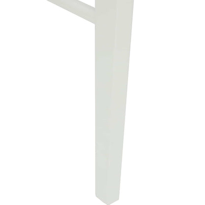 Sedia da pranzo 2 pz Legno di gomma solido Bianco e marrone