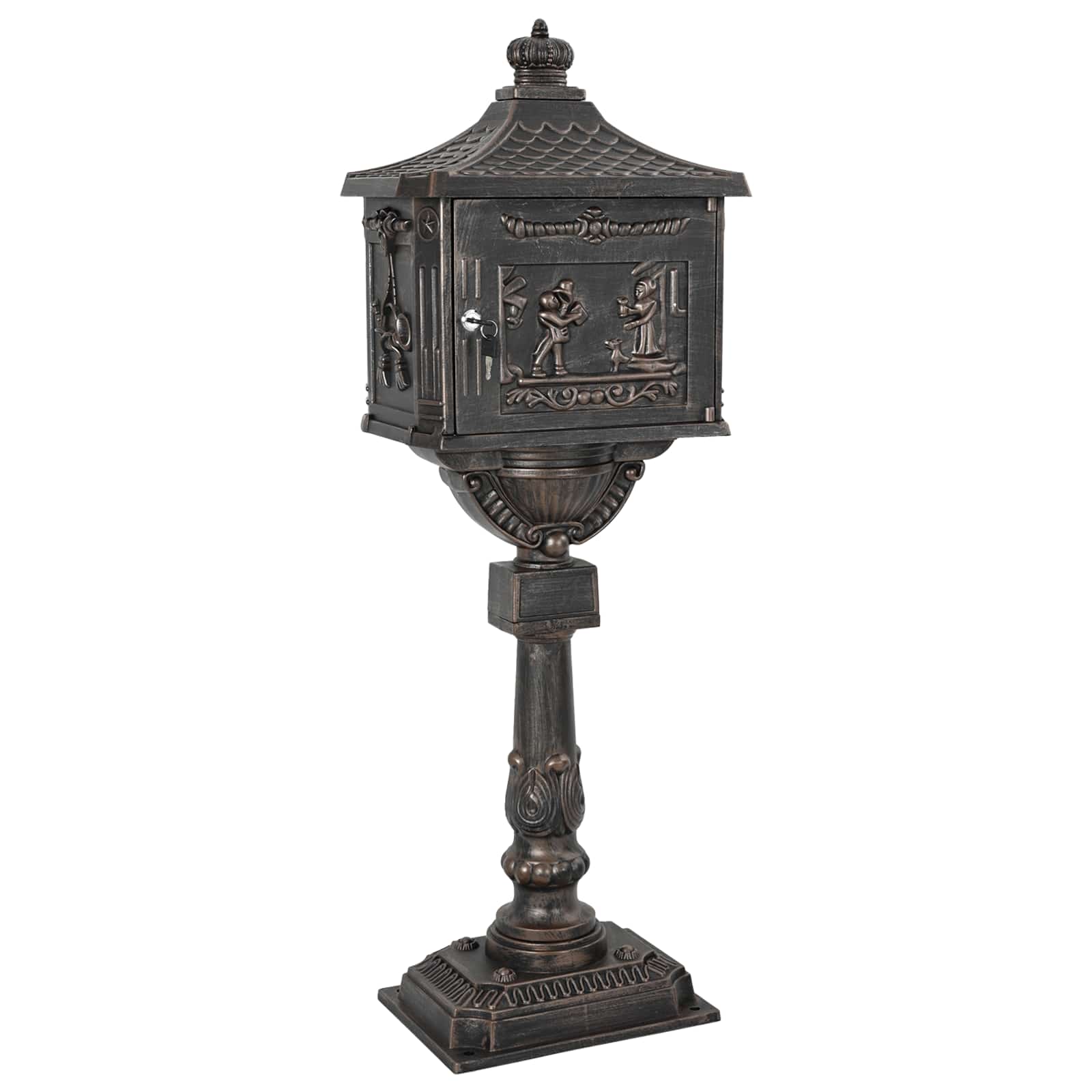 Cassetta Postale Verticale Bronzo 42,5 x 29,5 x 117 cm | homemem39