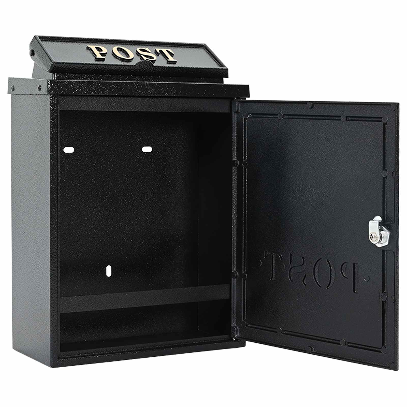 Cassetta Postale da Muro con archiviazione Nero 29 x 13 x 41 cm | homemem39