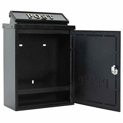 Cassetta Postale da Muro con archiviazione Nero 29 x 13 x 41 cm | homemem39