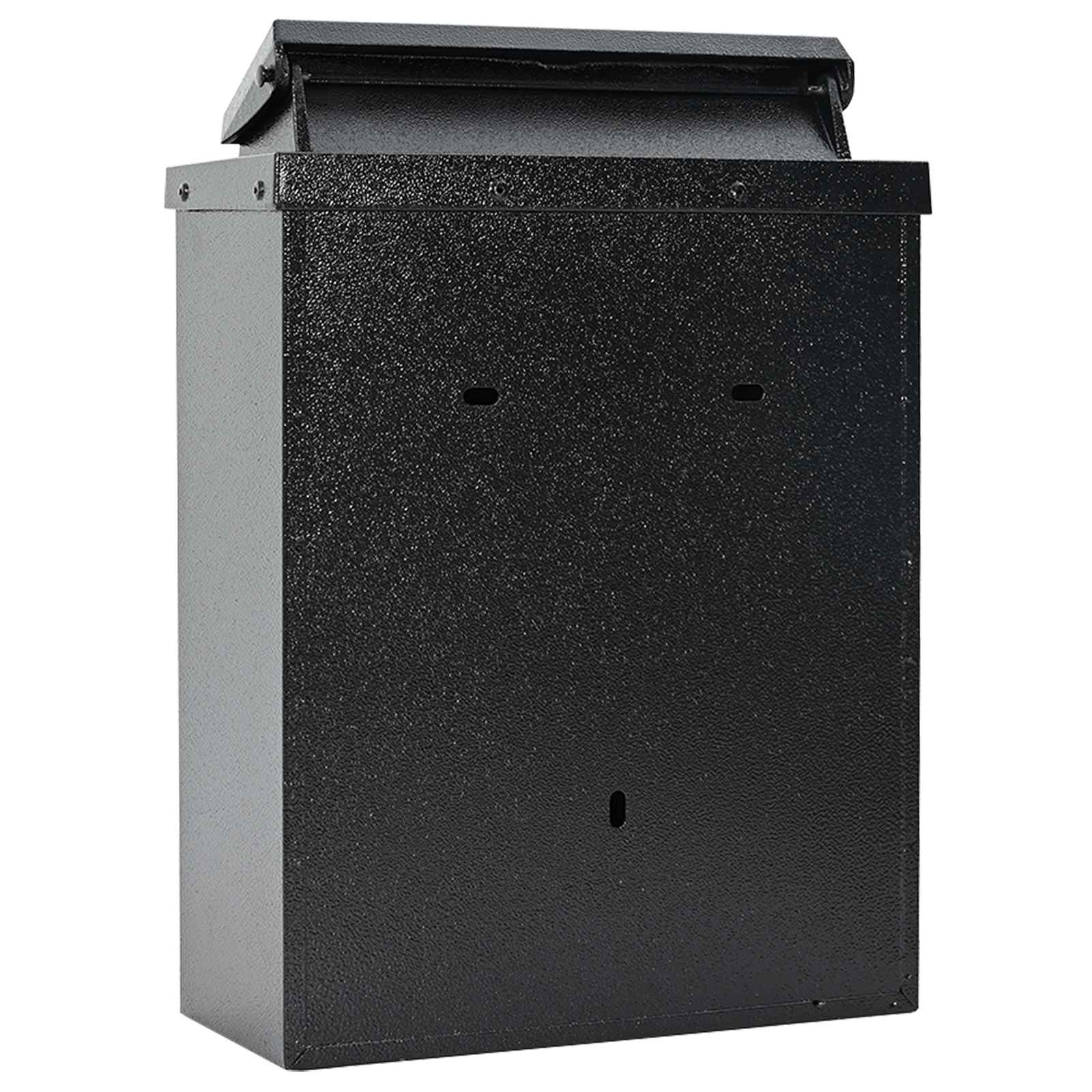 Cassetta Postale da Muro con archiviazione Nero 29 x 13 x 41 cm | homemem39