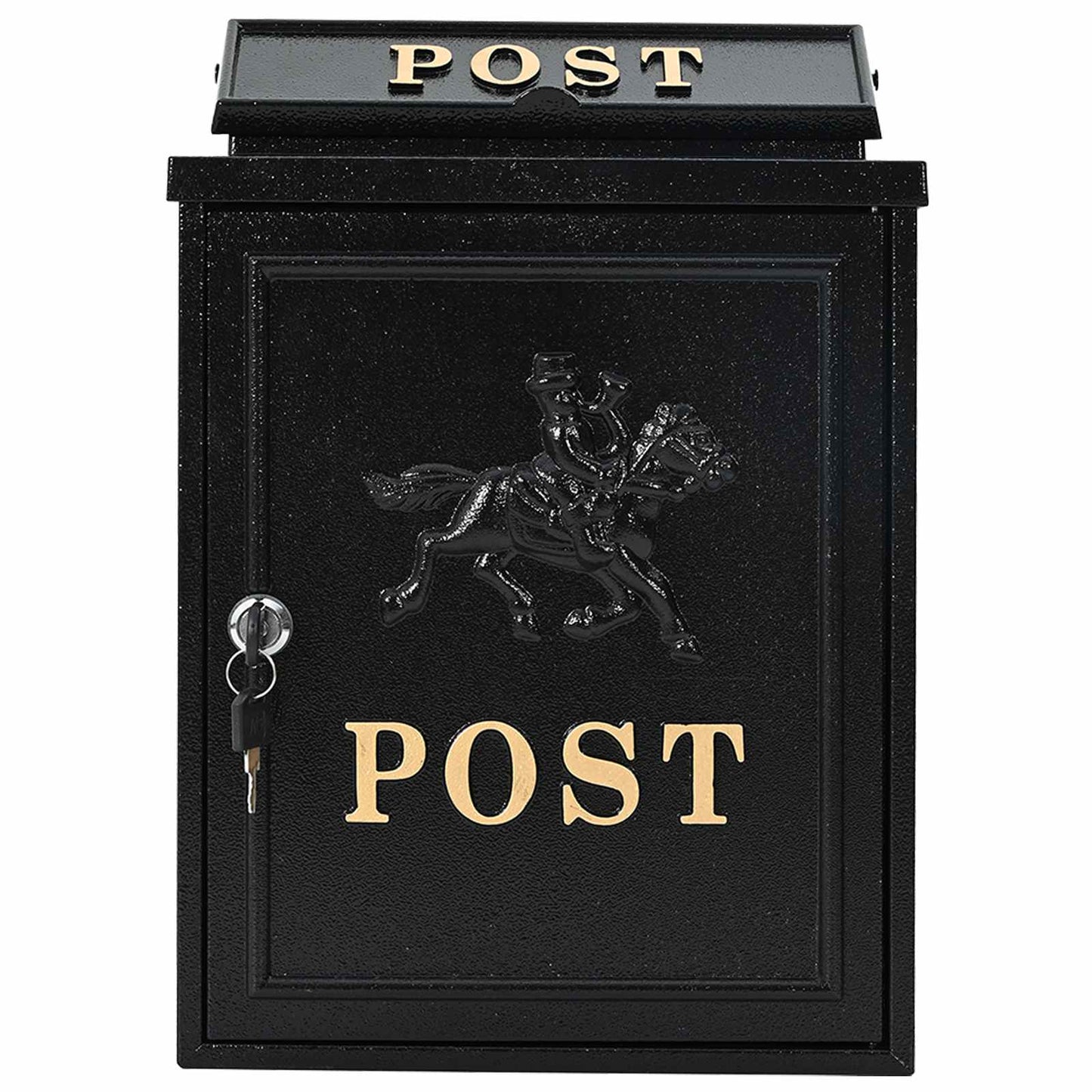Cassetta Postale da Muro con archiviazione Nero 29 x 13 x 41 cm | homemem39
