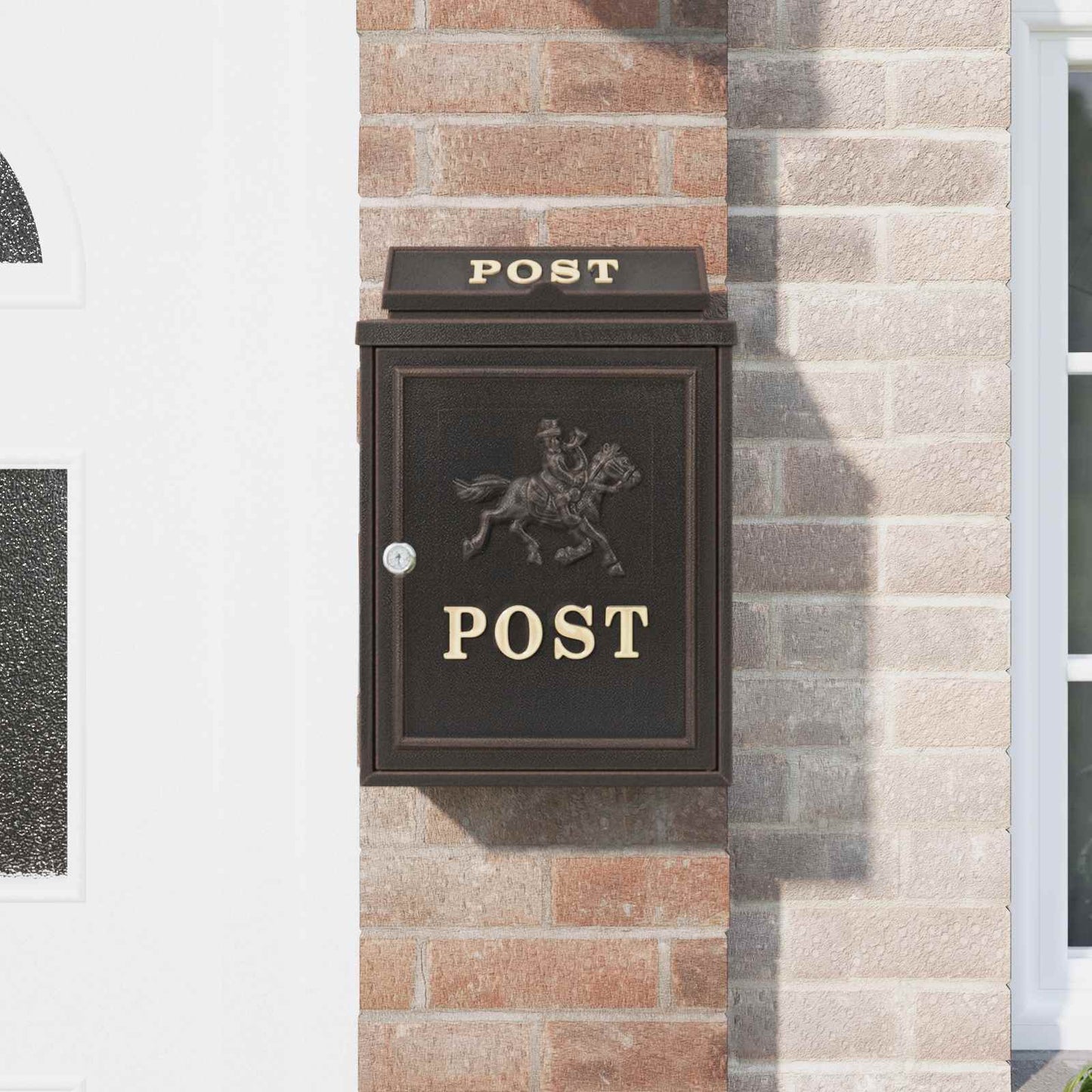 Cassetta Postale da Muro con porta Bronzo 29 x 13 x 41 cm