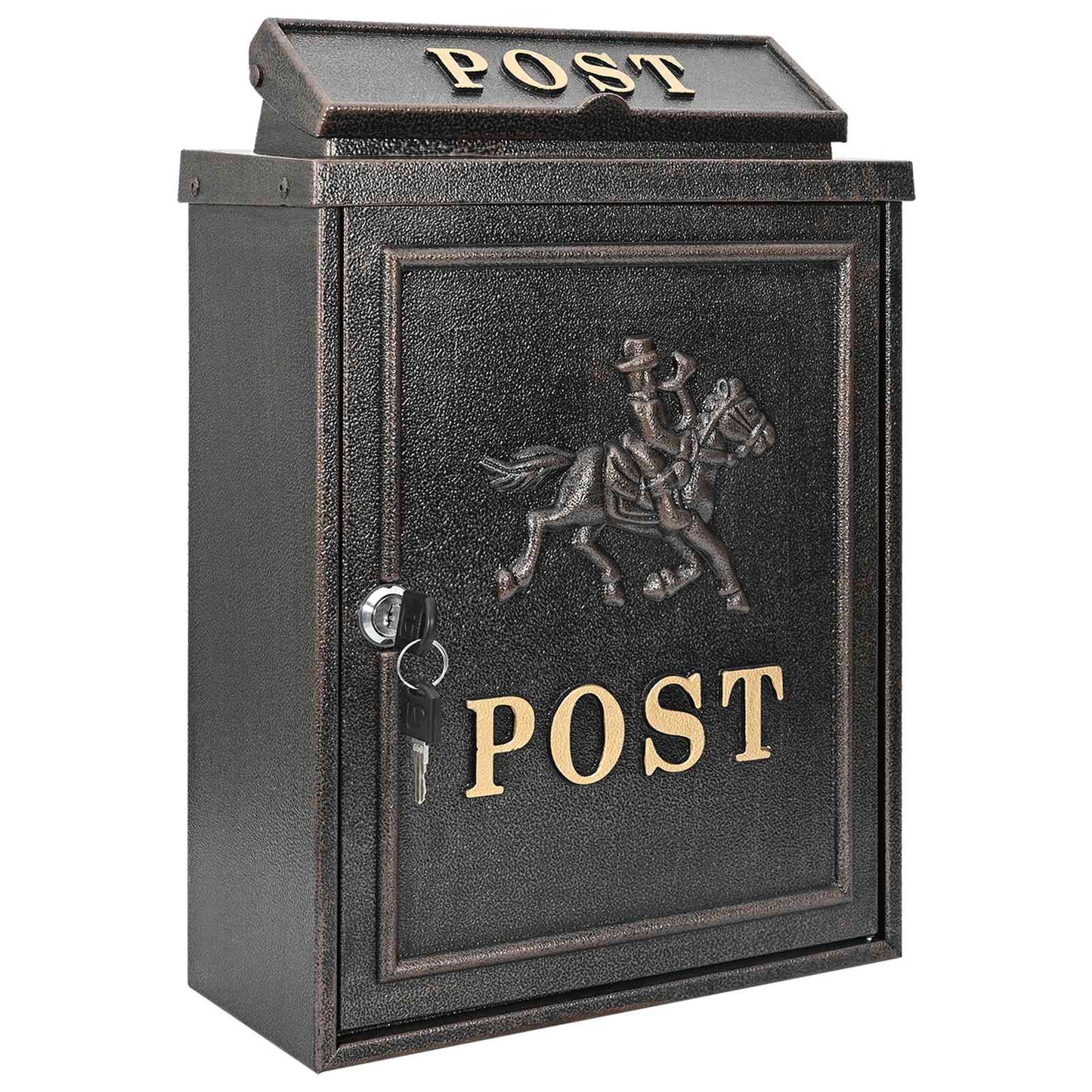 Cassetta Postale da Muro con porta Bronzo 29 x 13 x 41 cm