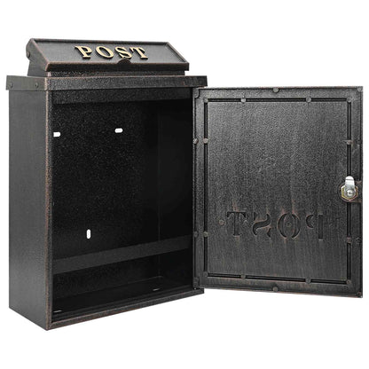 Cassetta Postale da Muro con porta Bronzo 29 x 13 x 41 cm | homemem39
