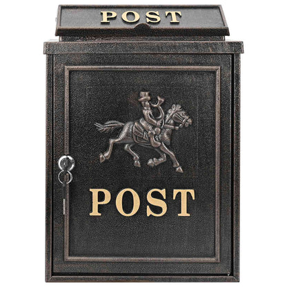 Cassetta Postale da Muro con porta Bronzo 29 x 13 x 41 cm | homemem39