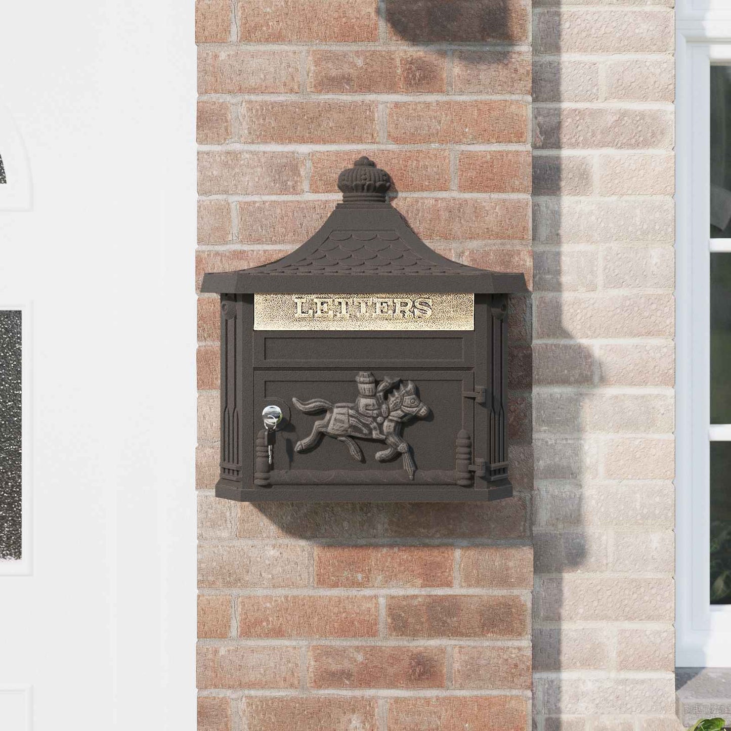 Cassetta Postale da Muro con porta Bronzo 40,5 x 16 x 45 cm | homemem39