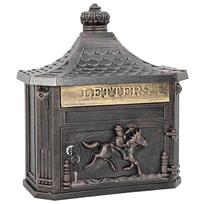 Cassetta Postale da Muro con porta Bronzo 40,5 x 16 x 45 cm | homemem39