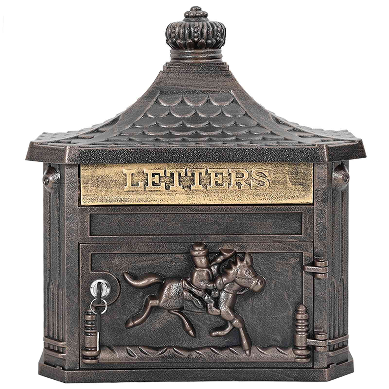 Cassetta Postale da Muro con porta Bronzo 40,5 x 16 x 45 cm | homemem39
