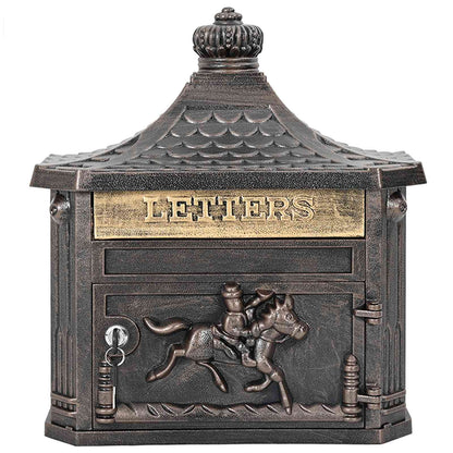 Cassetta Postale da Muro con porta Bronzo 40,5 x 16 x 45 cm | homemem39