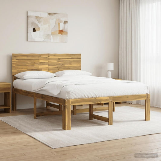Letto matrimoniale con testiera ROSTOCK Bianco 135 x 190 cm