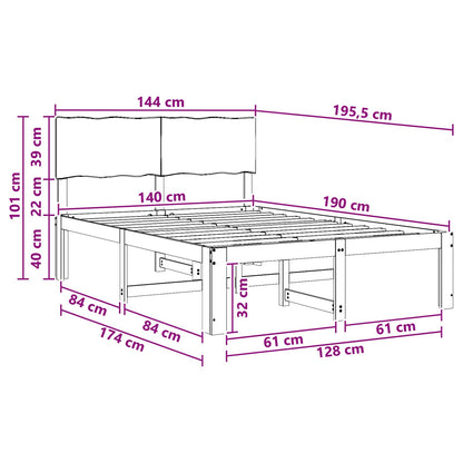 Letto matrimoniale con testiera ROSTOCK Marrone Scuro | homemem39
