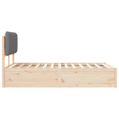 Letto con Testiera Rivestita Grigio chiaro 120 x 200 cm