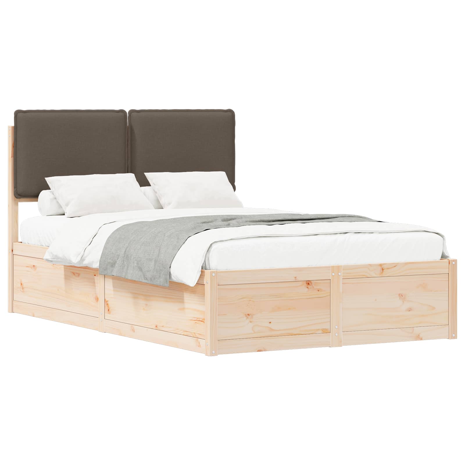 Letto con Testiera Rivestita Talpa 120 x 200 cm Pino massello | homemem39