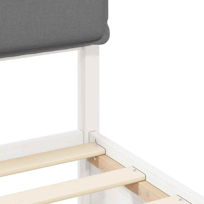 Letto con Testiera Rivestita Grigio chiaro 120 x 200 cm | homemem39