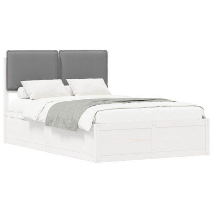 Letto con Testiera Rivestita Grigio chiaro 120 x 200 cm | homemem39