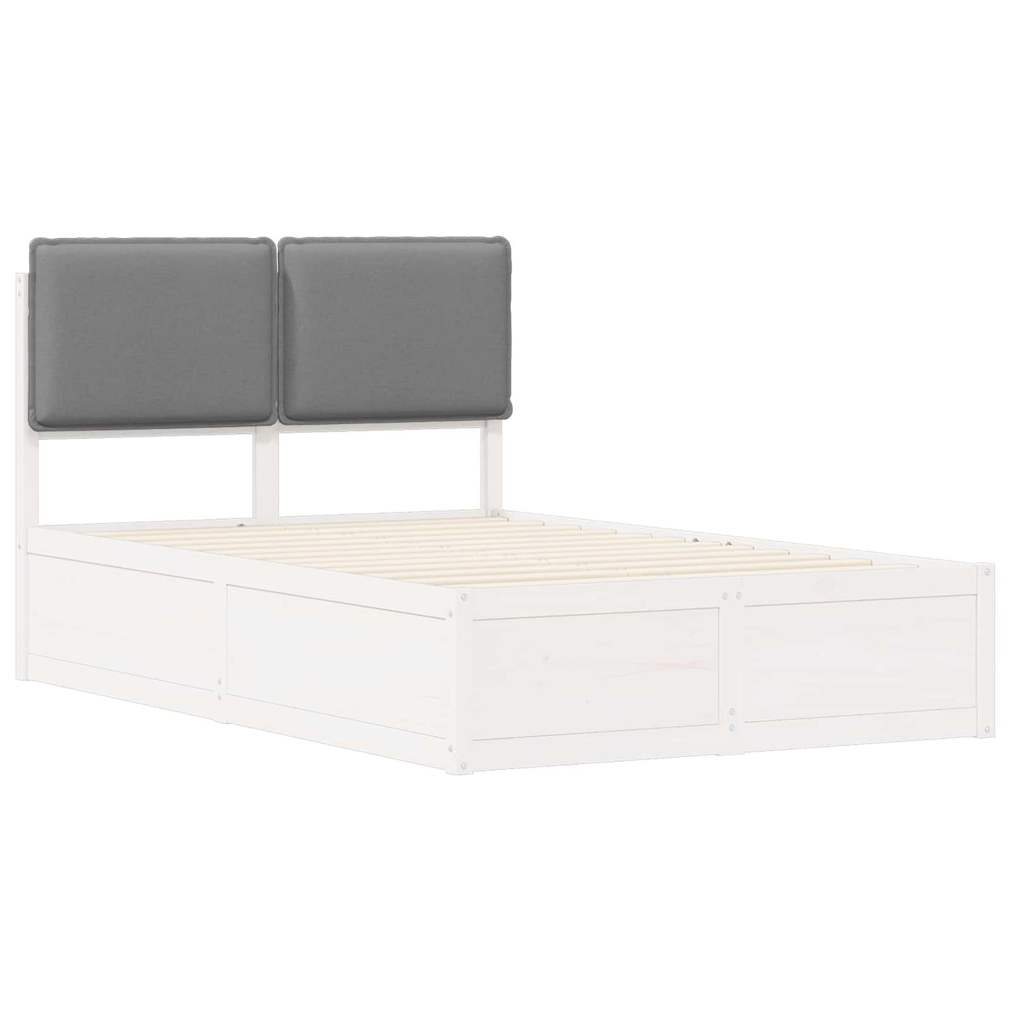 Letto con Testiera Rivestita Grigio chiaro 120 x 200 cm | homemem39
