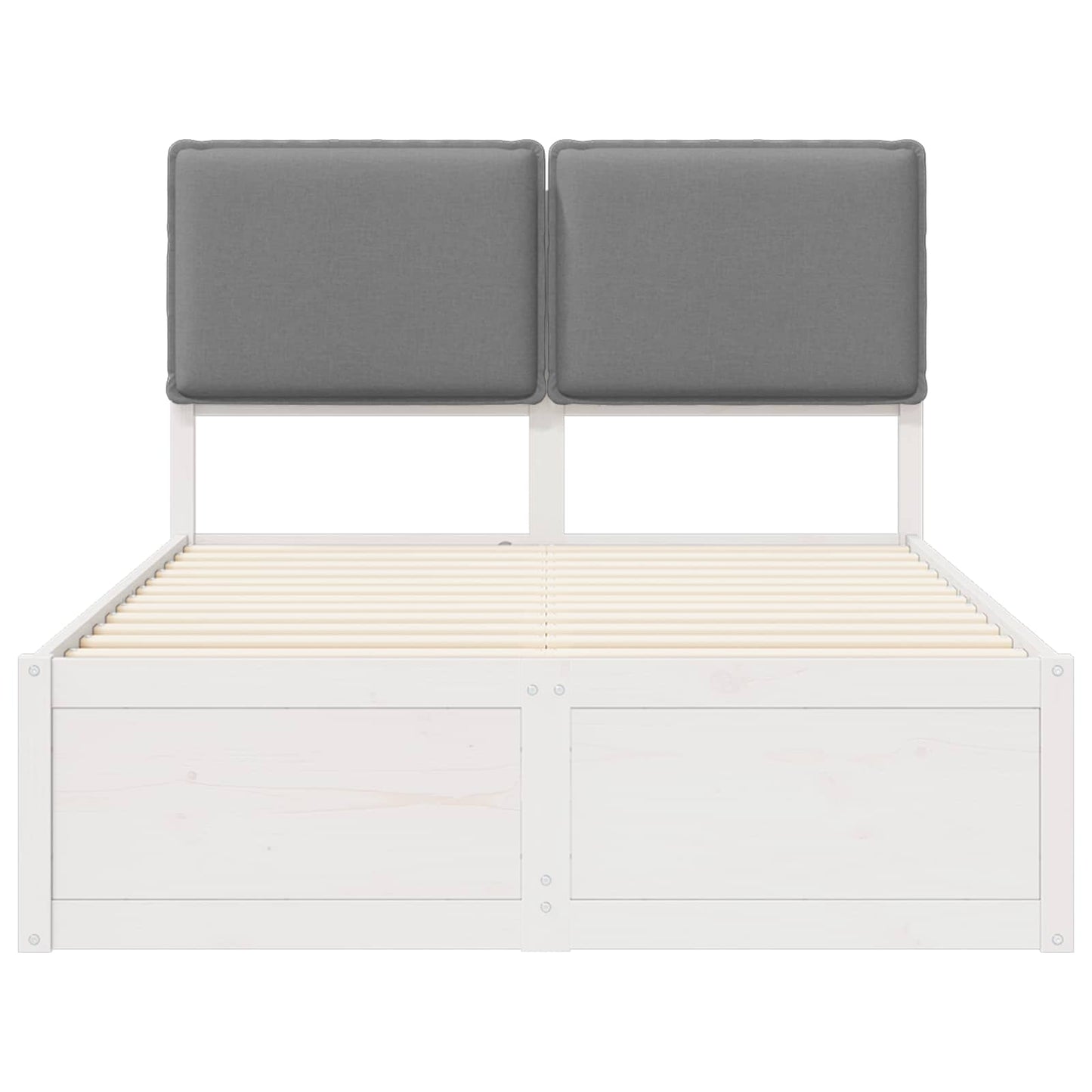 Letto con Testiera Rivestita Grigio chiaro 120 x 200 cm | homemem39