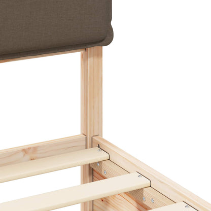 Letto con Testiera Rivestita Talpa 120 x 190 cm Pino massello