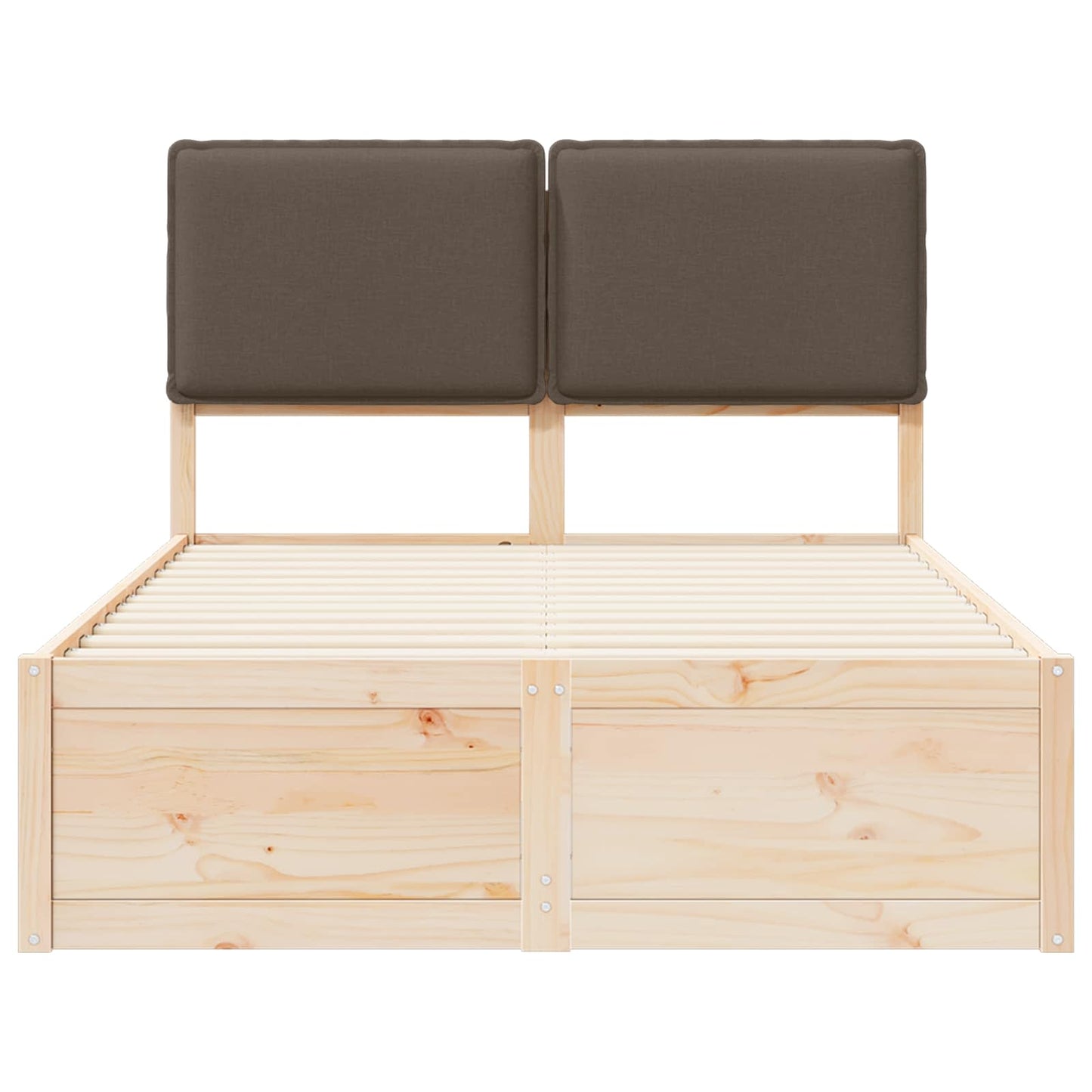 Letto con Testiera Rivestita Talpa 120 x 190 cm Pino massello