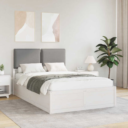 Letto con Testiera Rivestita Grigio chiaro 120 x 190 cm | homemem39