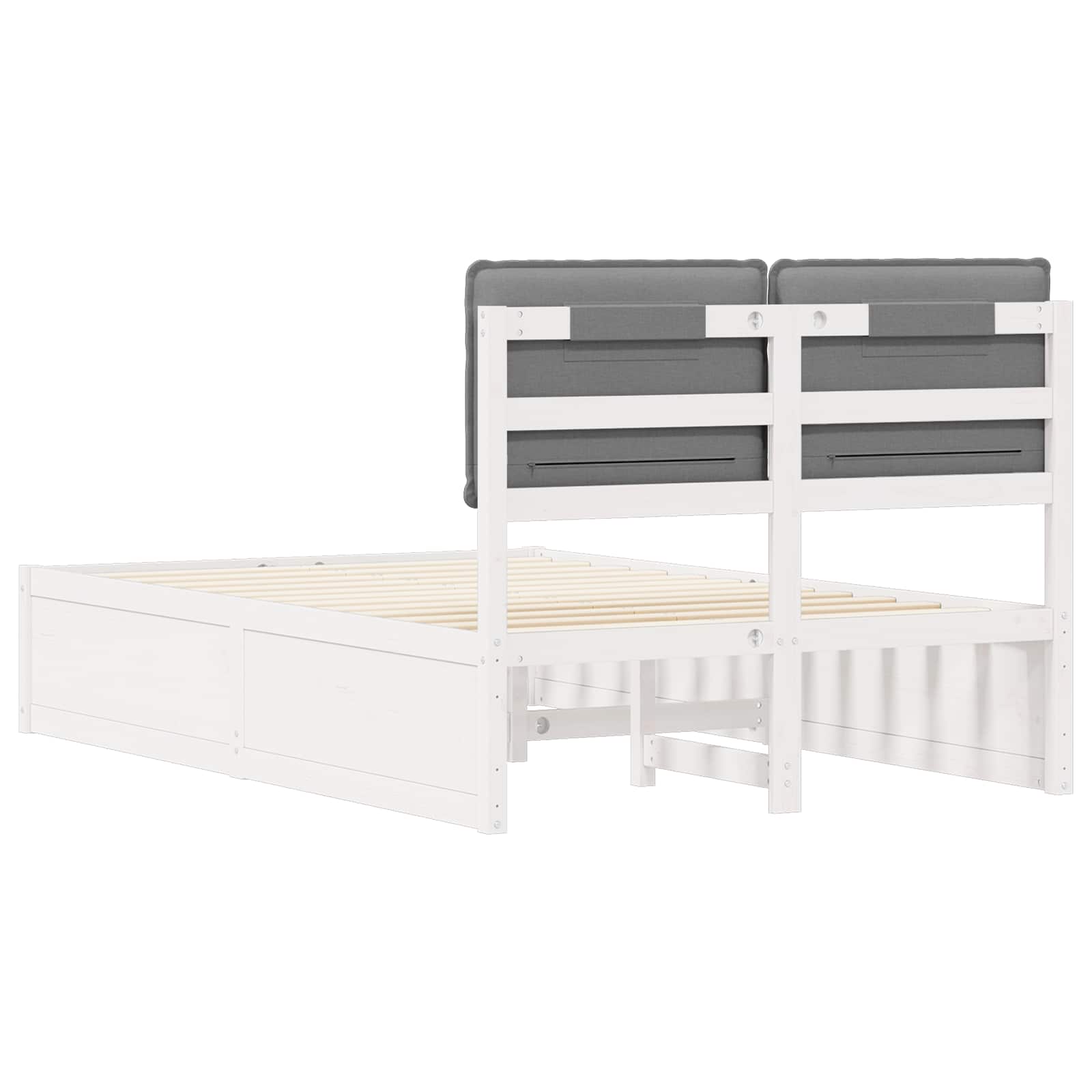 Letto con Testiera Rivestita Grigio chiaro 120 x 190 cm | homemem39