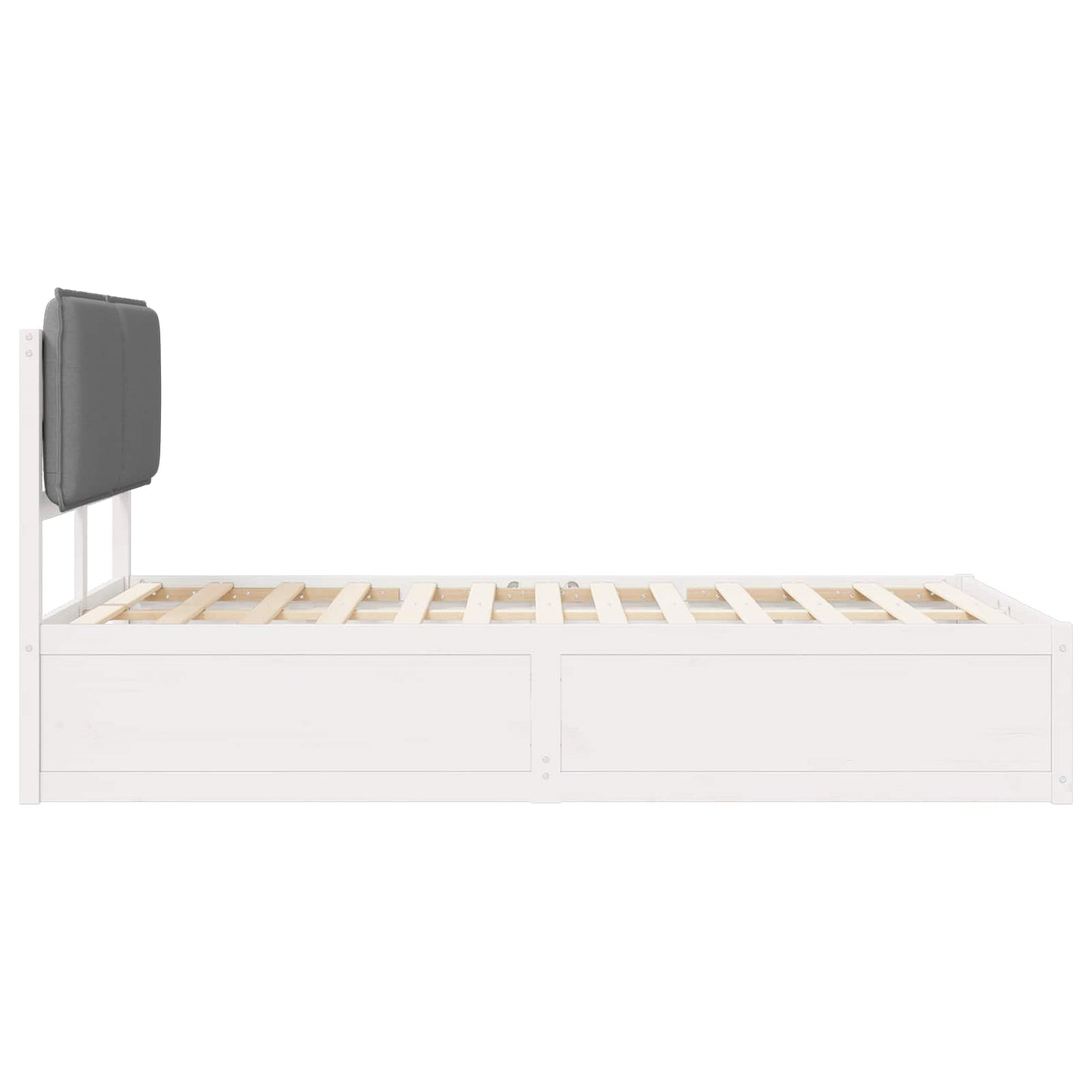 Letto con Testiera Rivestita Grigio chiaro 120 x 190 cm | homemem39