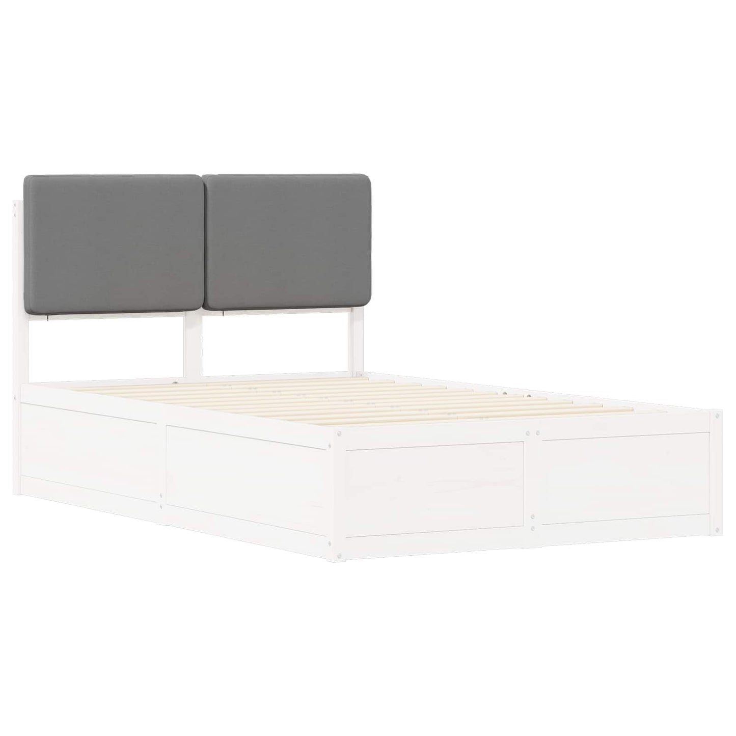 Letto con Testiera Rivestita Grigio chiaro 120 x 200 cm | homemem39