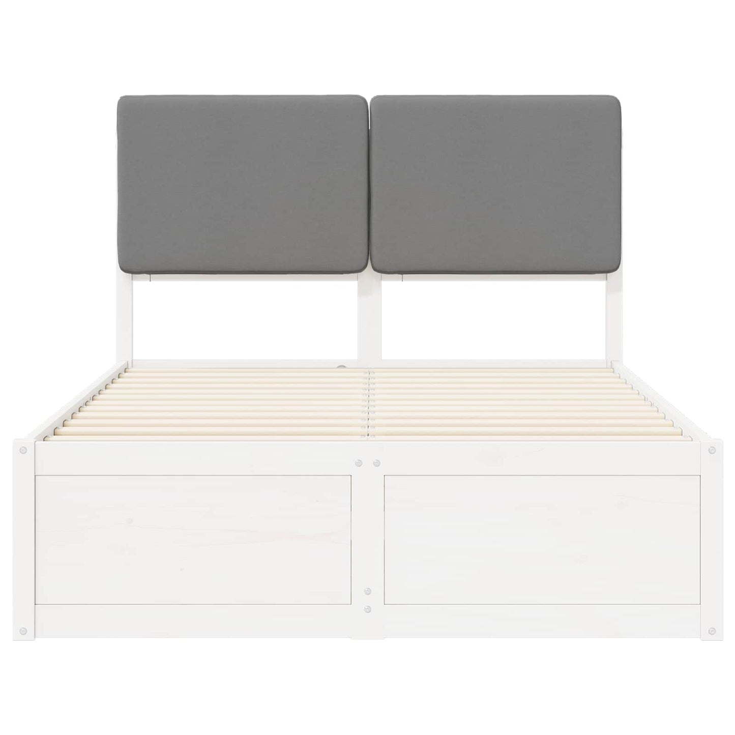 Letto con Testiera Rivestita Grigio chiaro 120 x 200 cm | homemem39