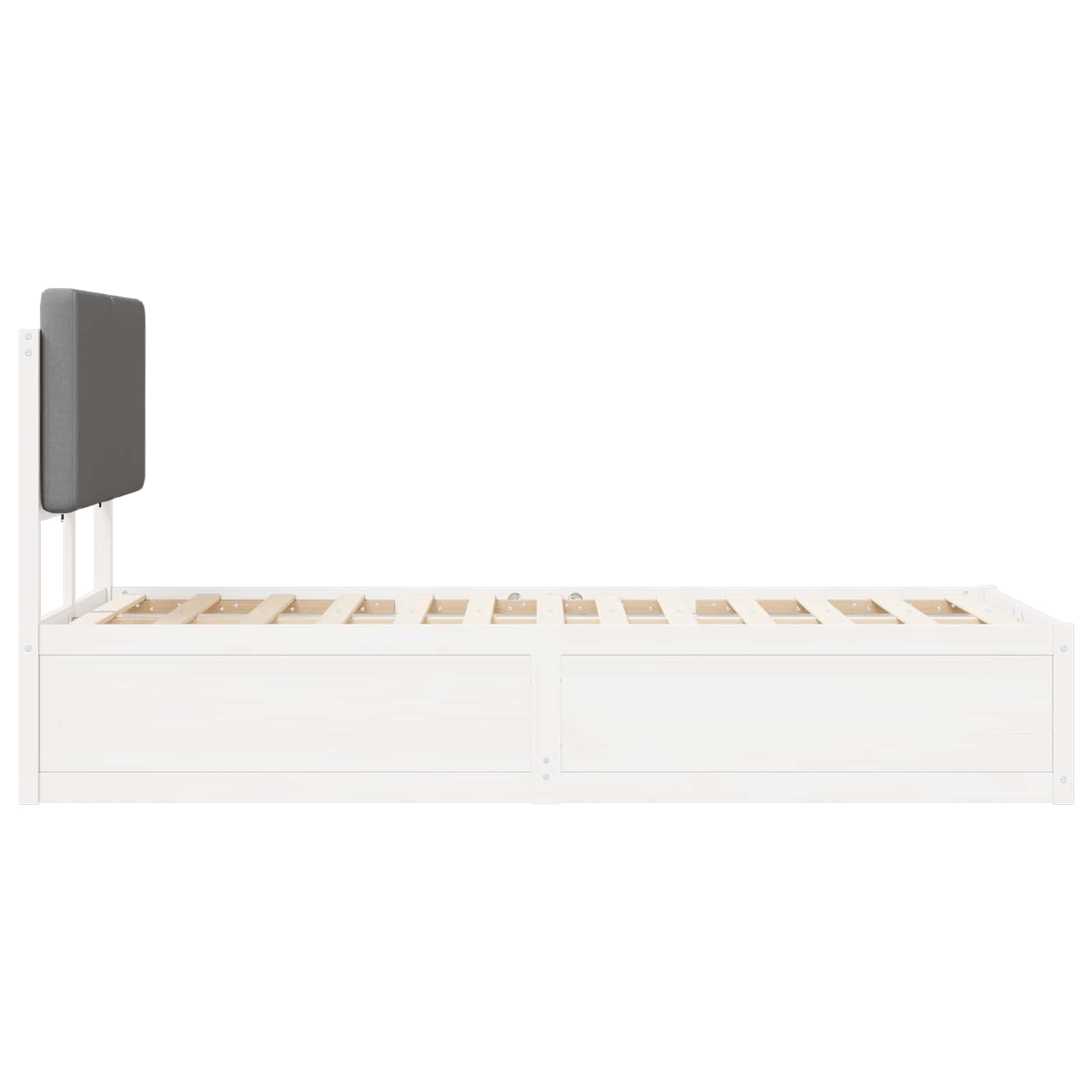 Letto con Testiera Rivestita Grigio chiaro 120 x 200 cm | homemem39