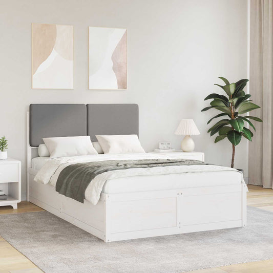 Letto con Testiera Rivestita Grigio chiaro 120 x 190 cm | homemem39