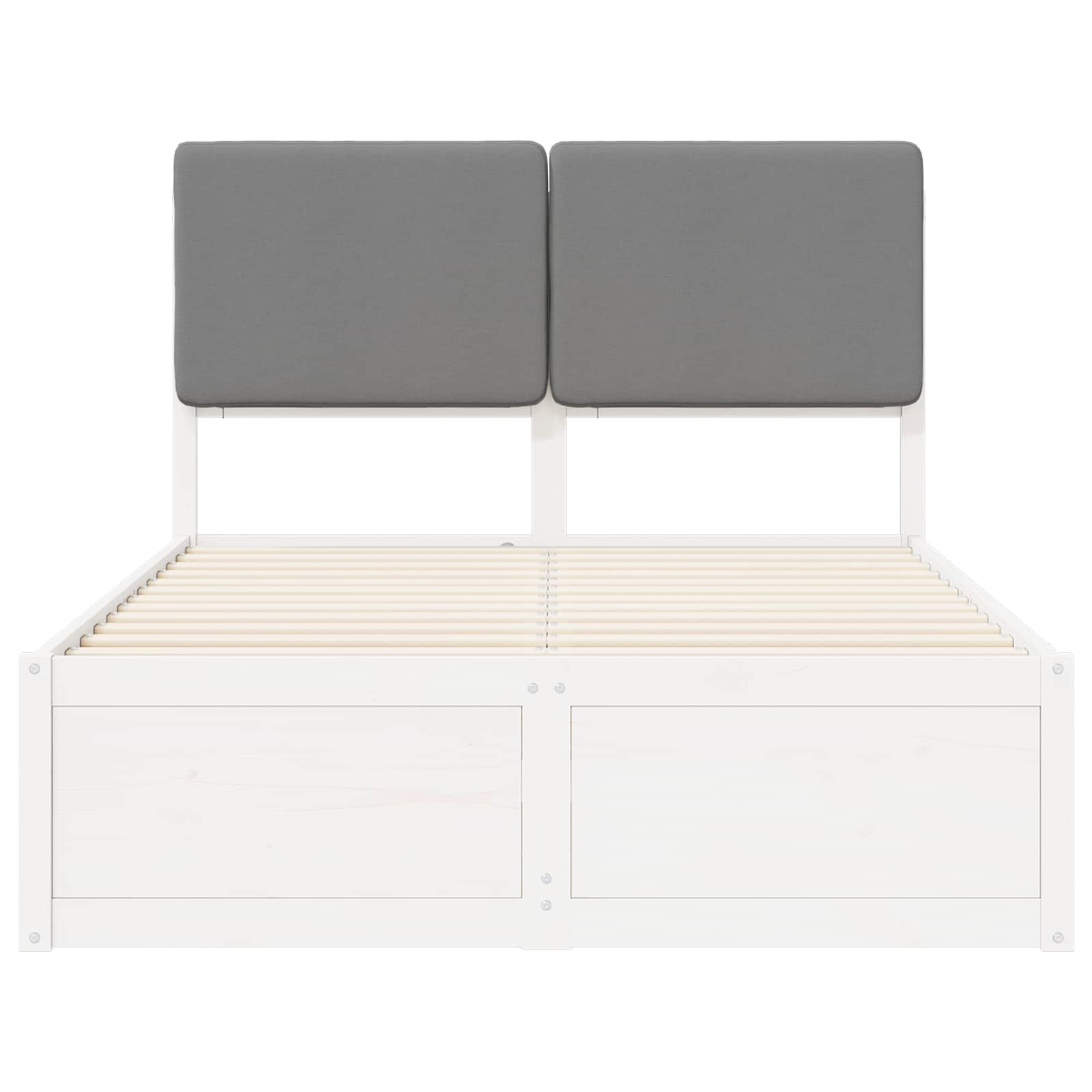 Letto con Testiera Rivestita Grigio chiaro 120 x 190 cm | homemem39