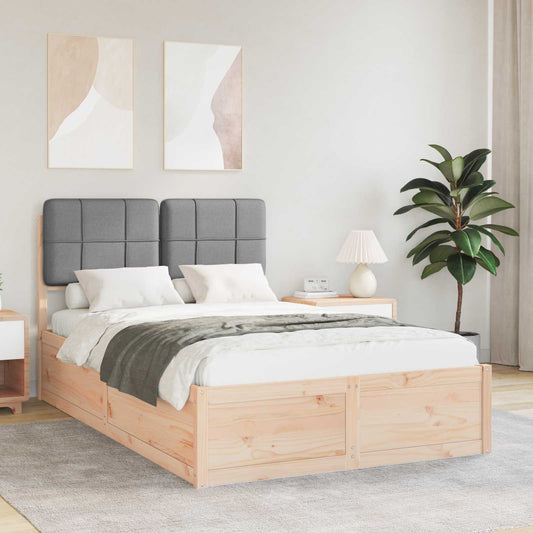 Letto con Testiera Rivestita Grigio chiaro 120 x 200 cm | homemem39