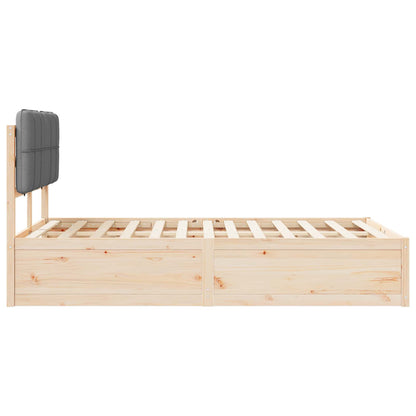 Letto con Testiera Rivestita Grigio chiaro 120 x 200 cm