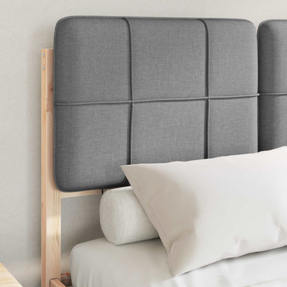 Letto con Testiera Rivestita Grigio chiaro 120 x 190 cm