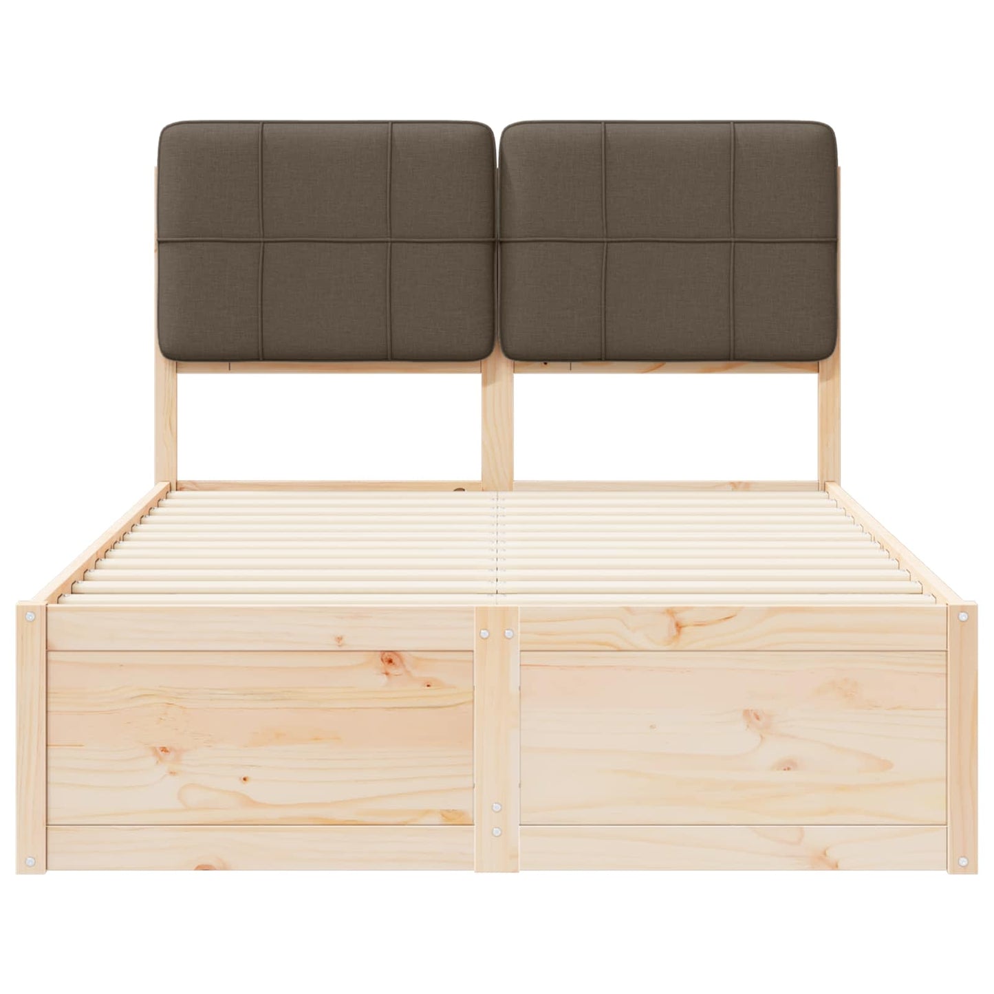 Letto con Testiera Rivestita Talpa 120 x 190 cm Pino massello