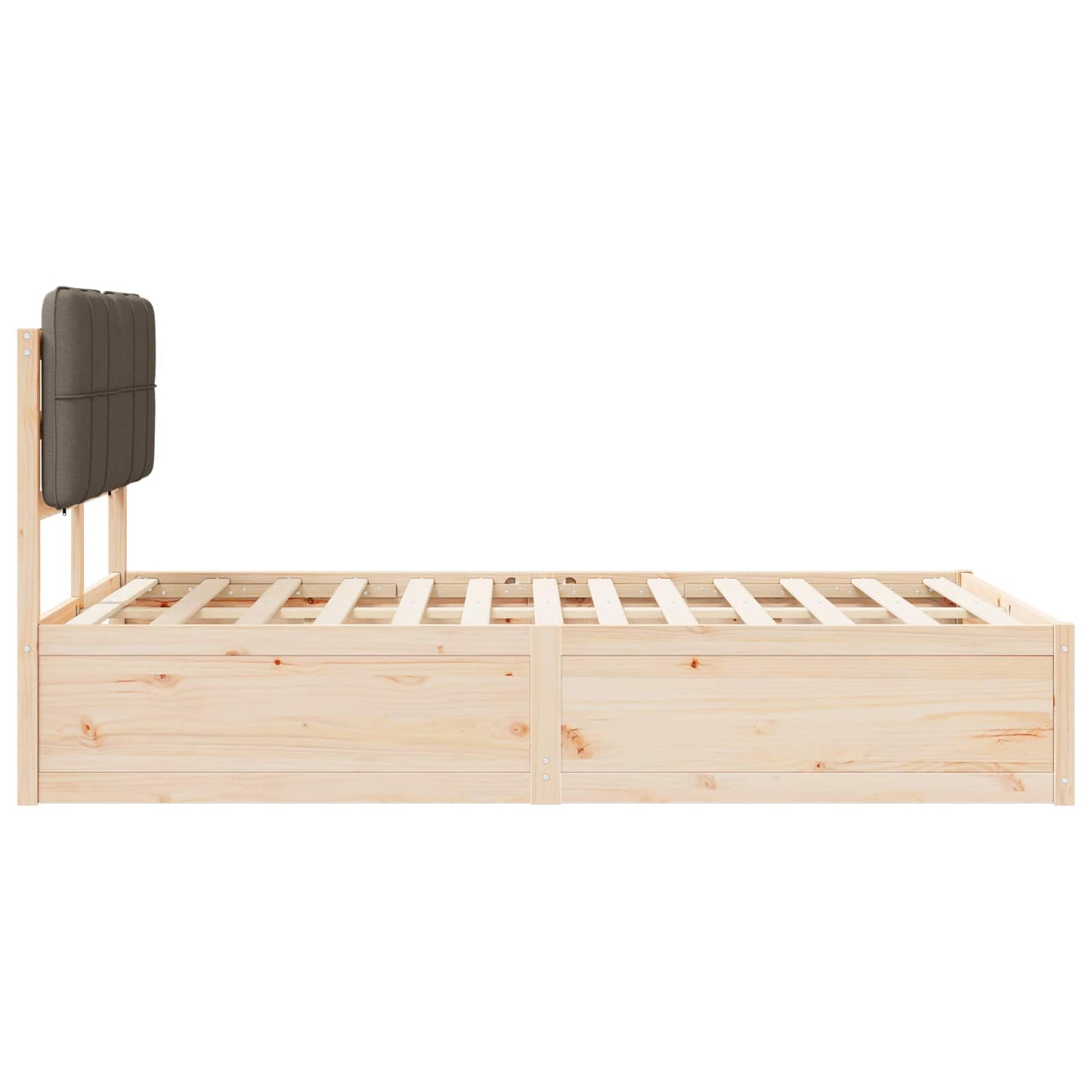 Letto con Testiera Rivestita Talpa 120 x 190 cm Pino massello