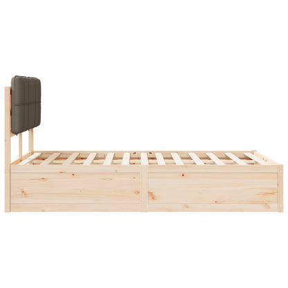 Letto con Testiera Rivestita Talpa 120 x 190 cm Pino massello