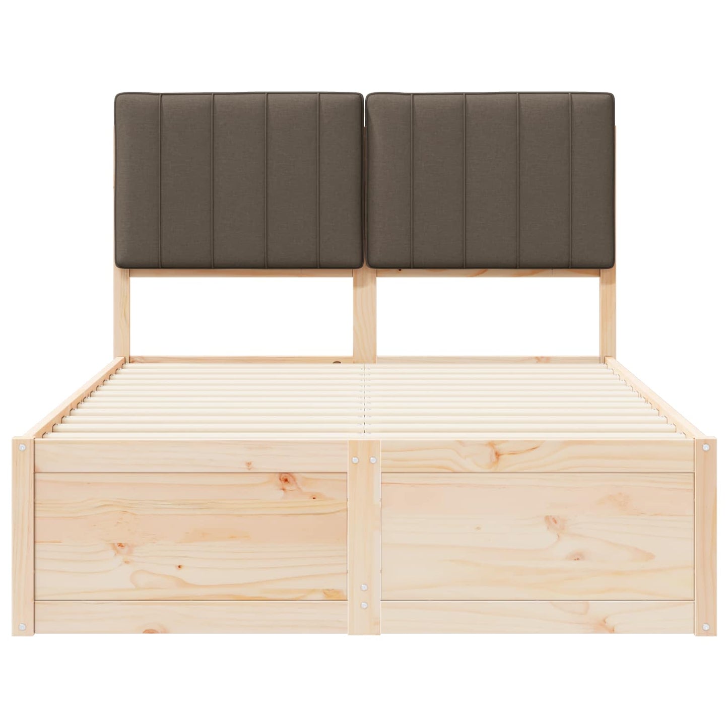 Letto con Testiera Rivestita Talpa 120 x 200 cm Pino massello