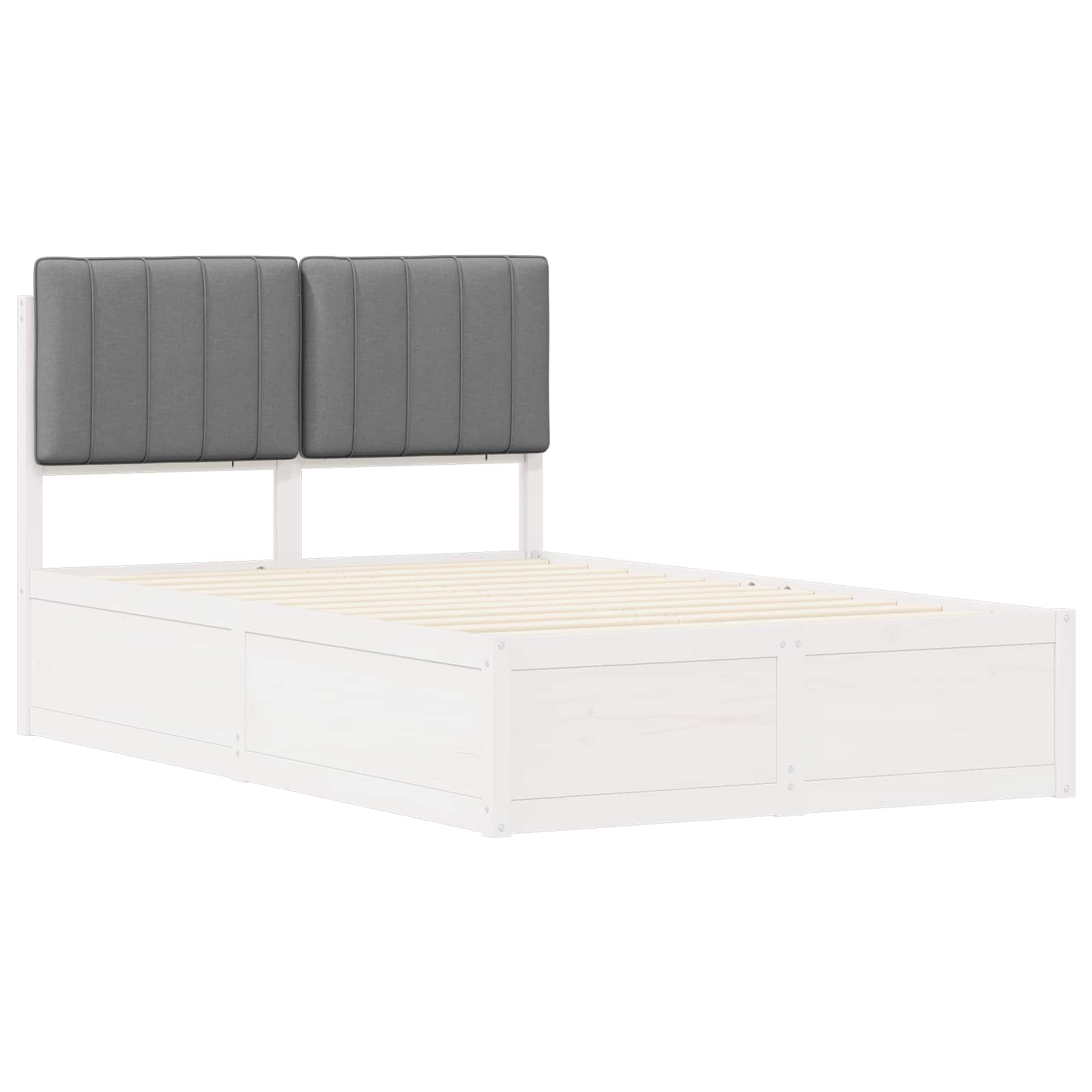 Letto con Testiera Rivestita Grigio chiaro 120 x 200 cm | homemem39