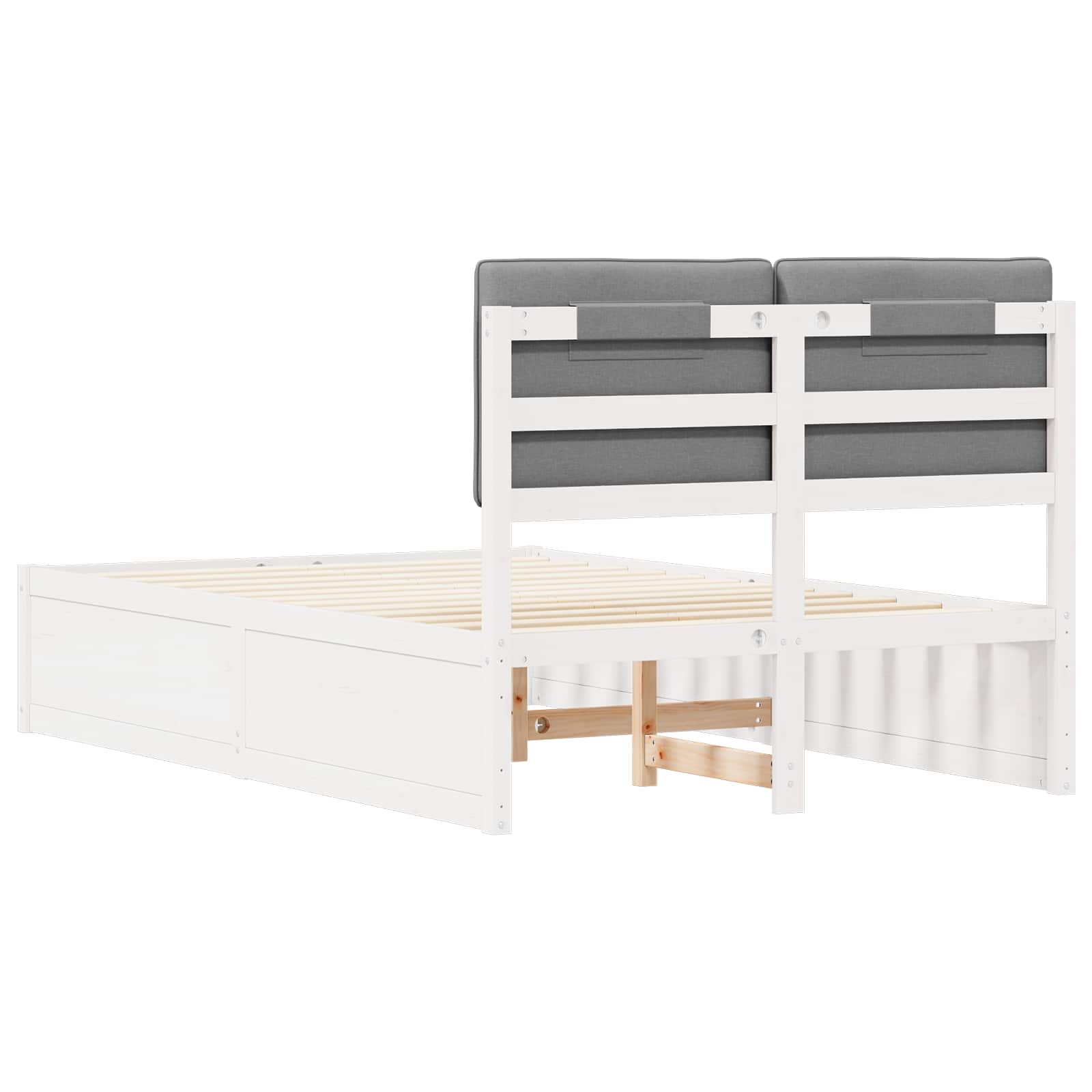 Letto con Testiera Rivestita Grigio chiaro 120 x 200 cm | homemem39