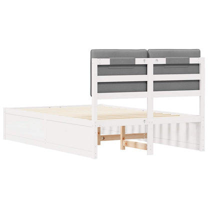Letto con Testiera Rivestita Grigio chiaro 120 x 200 cm | homemem39