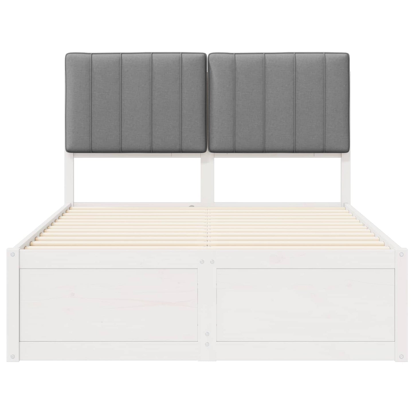 Letto con Testiera Rivestita Grigio chiaro 120 x 200 cm | homemem39