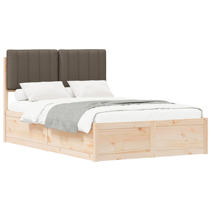 Letto con Testiera Rivestita Talpa 120 x 190 cm Pino massello | homemem39