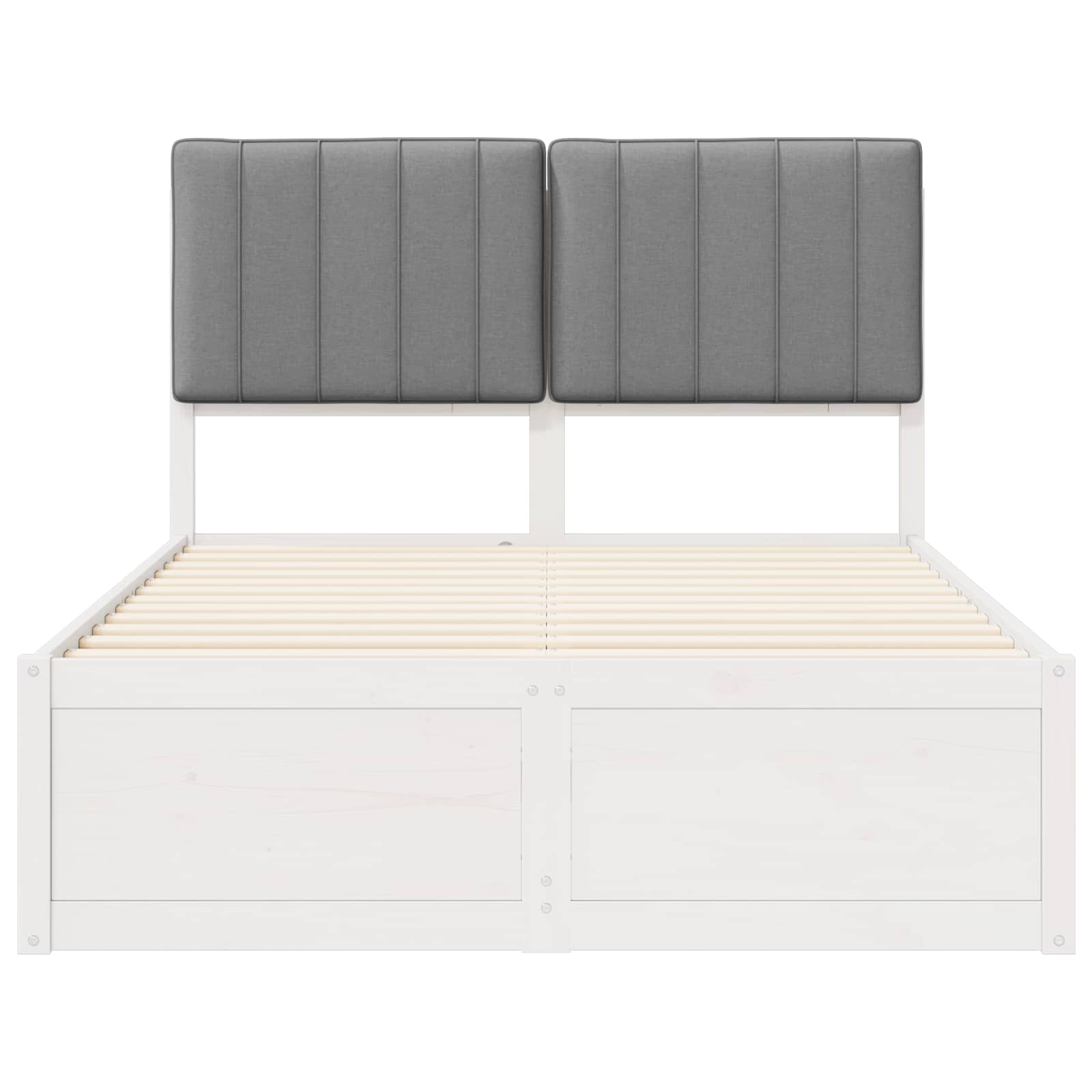 Letto con Testiera Rivestita Grigio chiaro 120 x 190 cm | homemem39